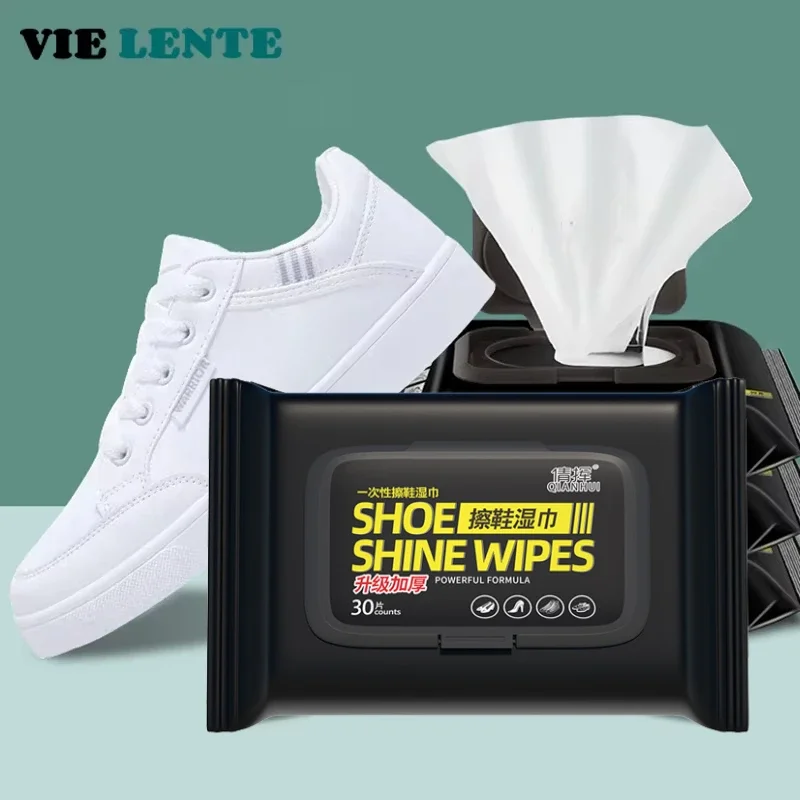 Sneaker Care Clean - 12-60Pcs Disposable Shoes Clean Wipes Portable