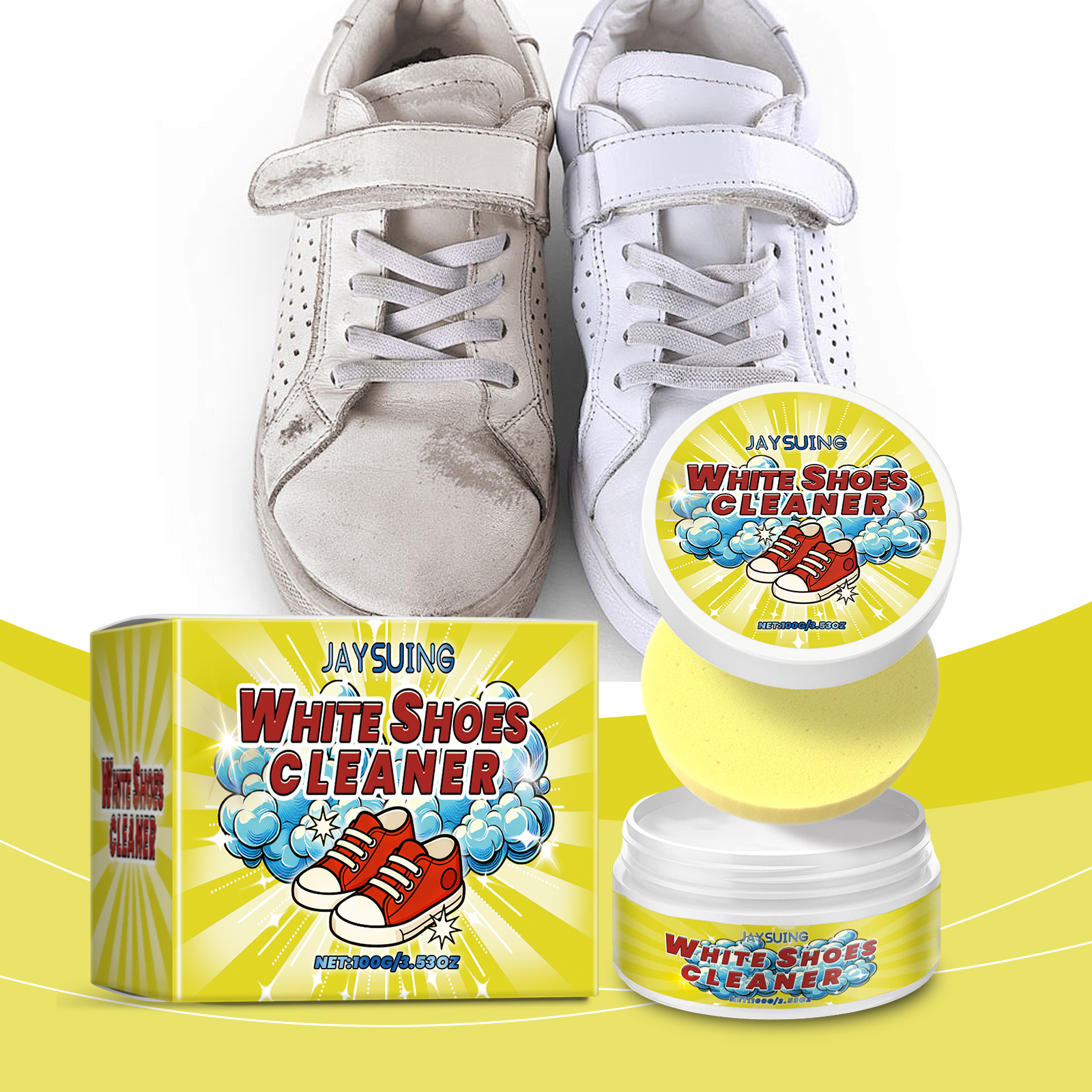 Sneaker Care Clean - White Shoes Cleaning Cream Stains Remover