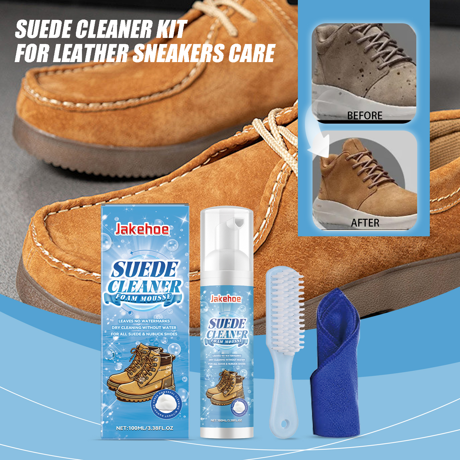 Sneaker Care Clean - Suede Cleaner Kit Leather Velvet Knit