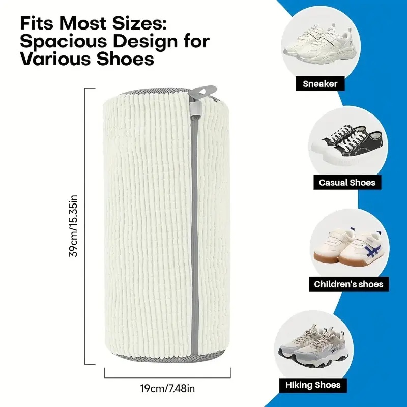 Shoe Bag Dust - Reusable Shoe Wash Bag Set, Machine