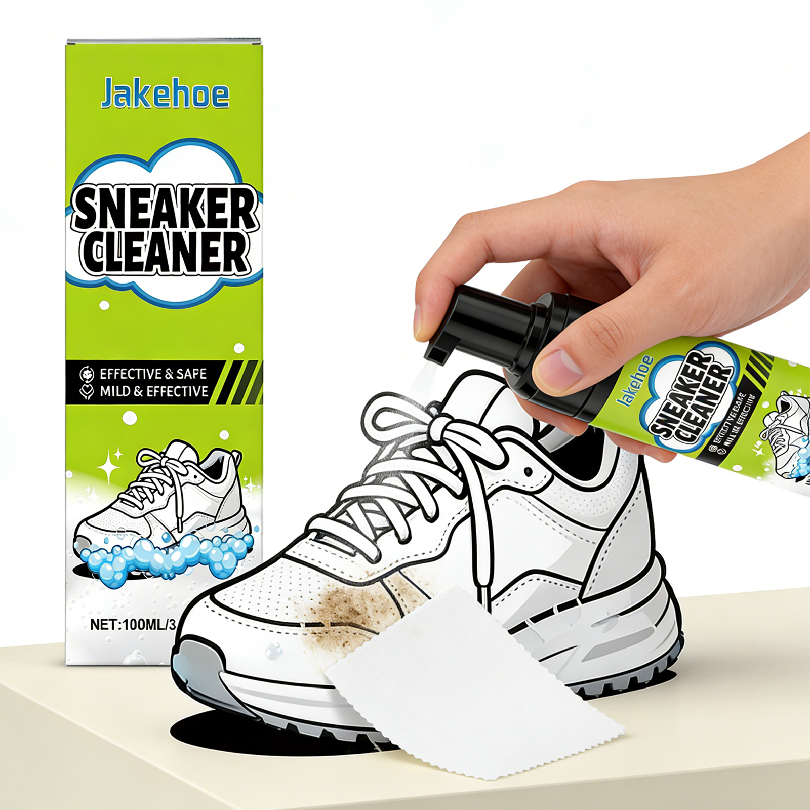 Sneaker Care Foam - White Shoe Cleaner Sneaker Cleaning Kit