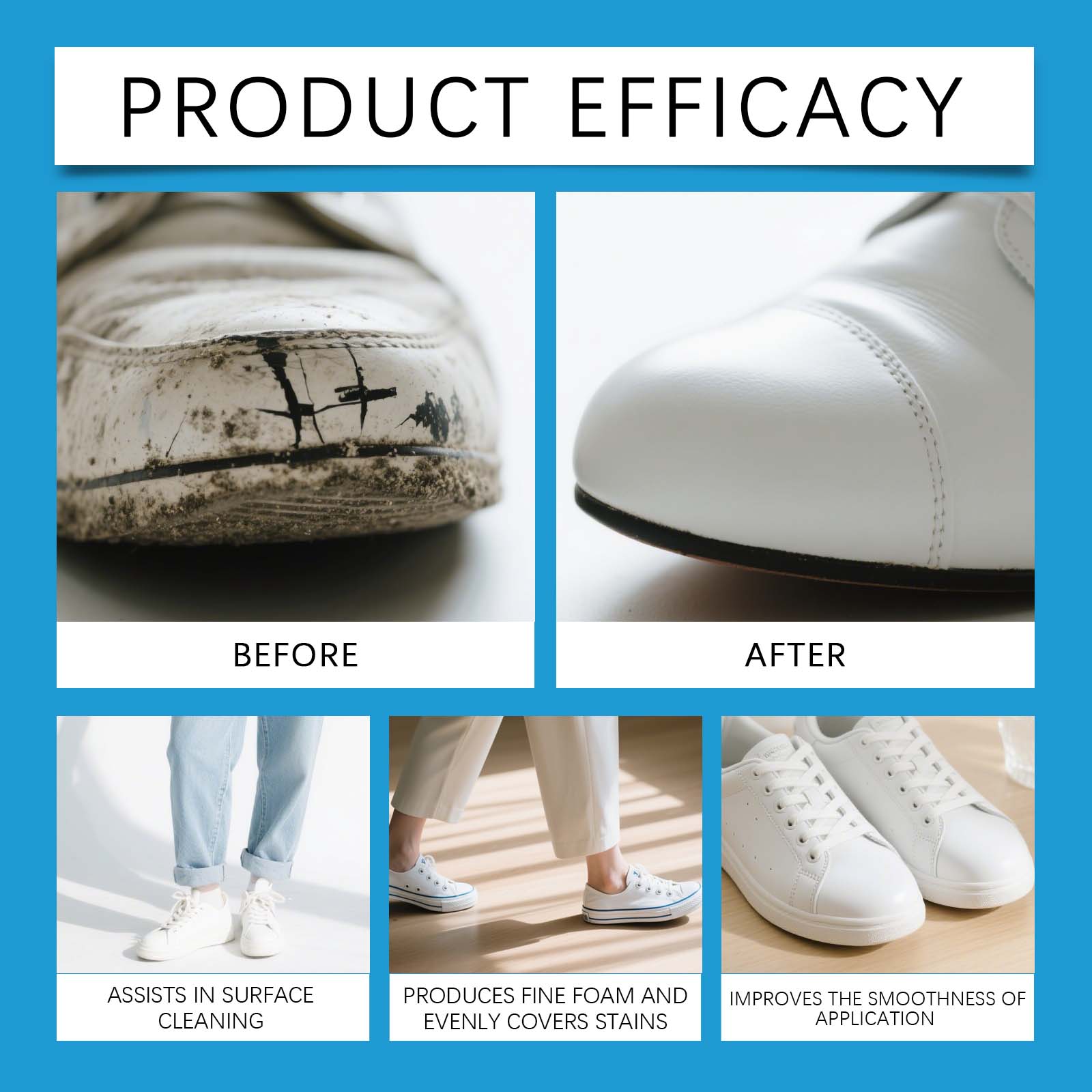 White Shoe Cleaner Cream Sneak - Sneaker Care Clean review and price