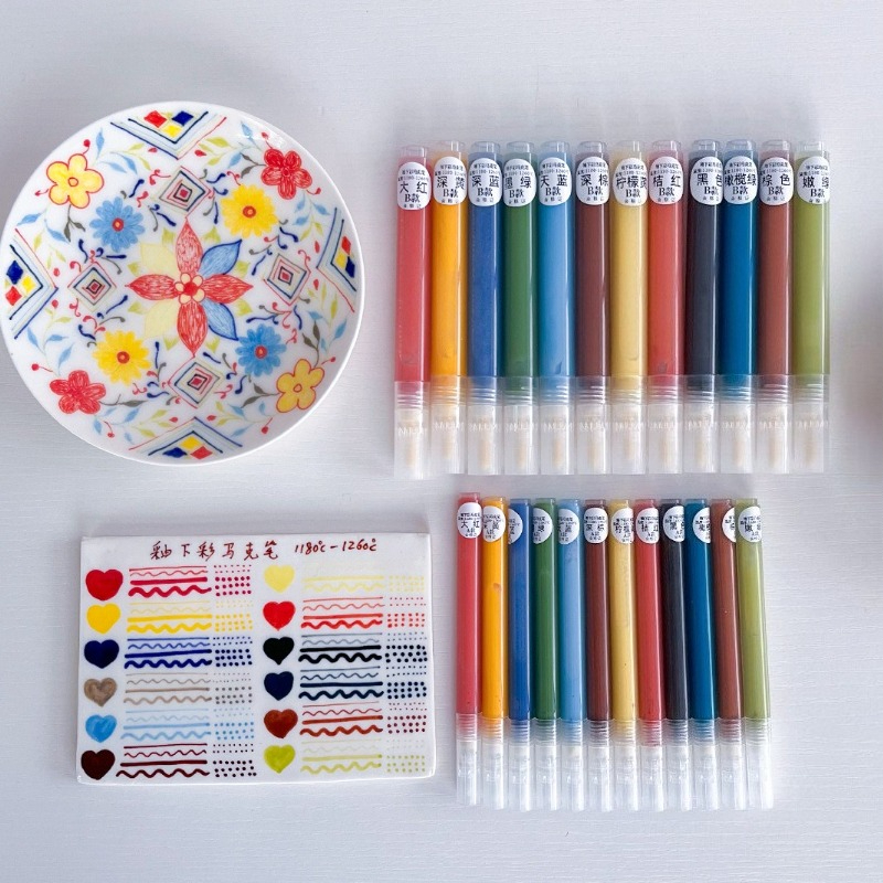 12 Colors Underglaze Marker Pe - Midsole Marker Paint review and price